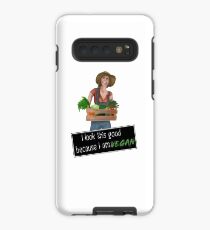 Funda/vinilo para Samsung Galaxy Vegetarier Pretty Vegan Girl