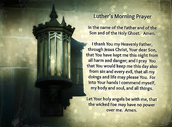 "Luther's Morning Prayer" Photographic Print by tsarts Redbubble