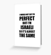 Funny Israeli Gift for Israel Pride Perfect Husband Wife Present Greeting Card