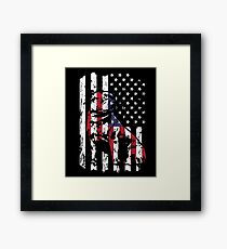 American Bully Pitbull Flag Perfect Pitbull Lover gift Framed Print