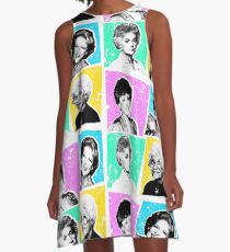 Goldene Mädchen POP! A-Linien Kleid
