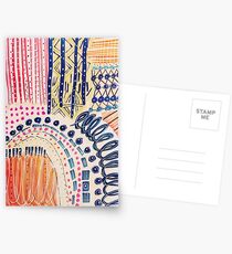 Shakti Abstract Hand Painted Design Postcards