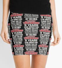 9th Birthday Shirt | Birthday Countdown | Of Being Awesome Mini Skirt