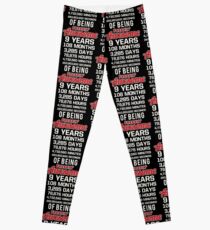 9th Birthday Shirt | Birthday Countdown | Of Being Awesome Leggings