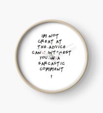Chandler Bing qoutes Clock