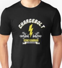 BNHA Chargebolt Denki Kaminari-Heldenlogo-Charakter-Design Slim Fit T-Shirt