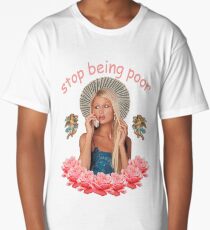 Paris Hilton 'Stop Being Poor' Long T-Shirt