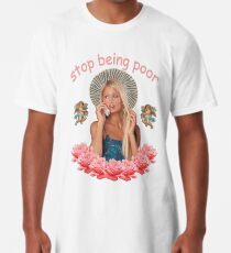 Camiseta larga Paris Hilton 'deja de ser pobre'