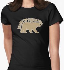 conservation bear grizzly nature lover Women's Fitted T-Shirt