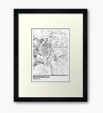 Marrakech map poster print wall art, Morocco gift printable, Home and Nursery, Modern map decor for office, Map Art, Map Gifts Framed Print