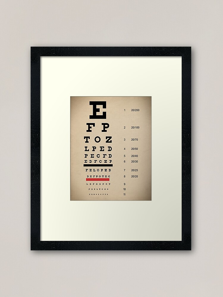 vintage inspired eye chart snelling eye chart visual acuity