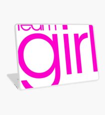 Team Girl Gender Reveal Announcement Party Laptop Skin