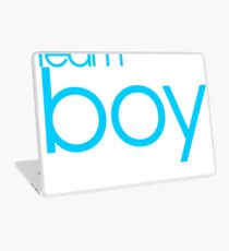 Team Boy Baby Gender Reveal Party Announcement Laptop Skin