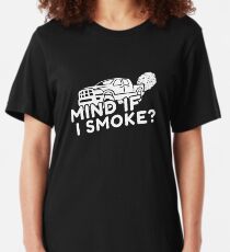 Funny Diesel Power Mechanic 4X4 Mind if I Smoke Slim Fit T-Shirt