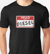 Funny Diesel Power Mechanic Hello I Love Diesel Slim Fit T-Shirt