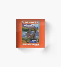 Visit Loch Ness - Orange Acrylic Block