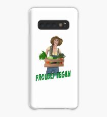 Funda/vinilo para Samsung Galaxy Vegetarier Proudly Vegan Lady
