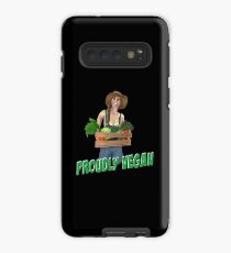 Funda/vinilo para Samsung Galaxy Vegetarier Proudly Vegan Lady
