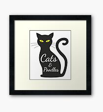 Cats and Poodles tshirt for women Framed Print