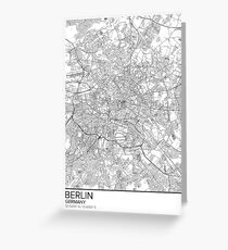 Berlin map poster print wall art, Germany gift printable, Home and Nursery, Modern map decor for office, Map Art, Map Gifts Greeting Card