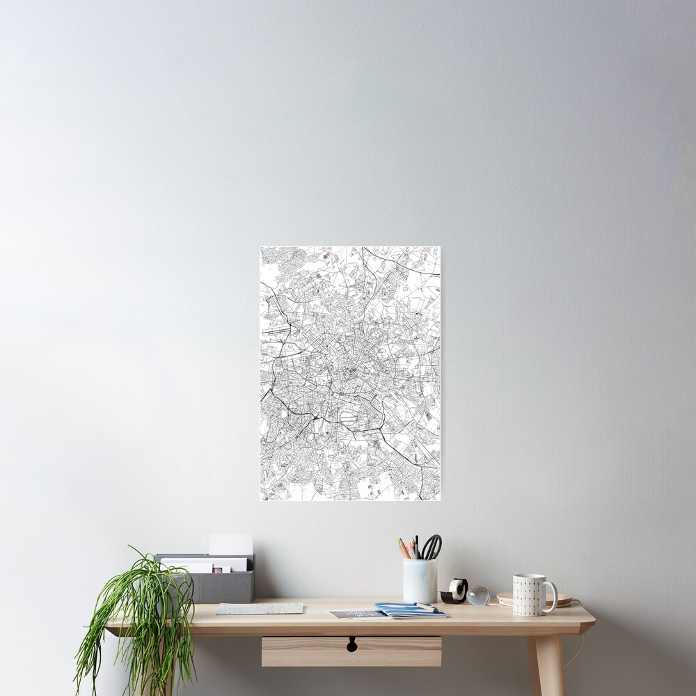 Berlin map poster print wall art, Germany gift printable, Home and Nursery, Modern map decor for office, Map Art, Map Gifts Poster