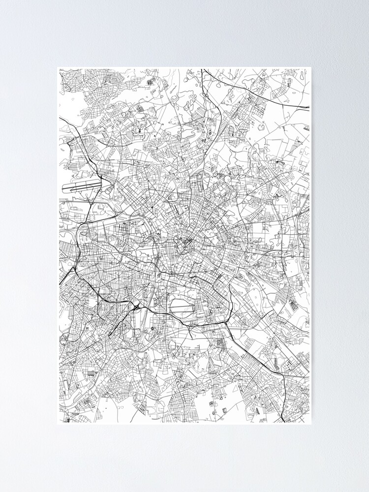 Alternate view of Berlin map poster print wall art, Germany gift printable, Home and Nursery, Modern map decor for office, Map Art, Map Gifts Poster