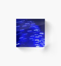 Blue Lights in November Acrylic Block