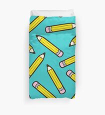 Pencil Power Blue Muster Bettbezug