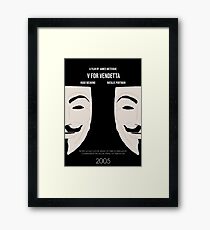 V for Vendetta Minimal Movie Poster Framed Print