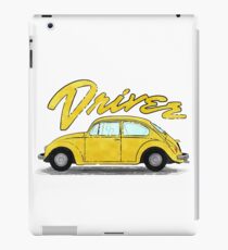 Driver of retro yellow car iPad Case/Skin