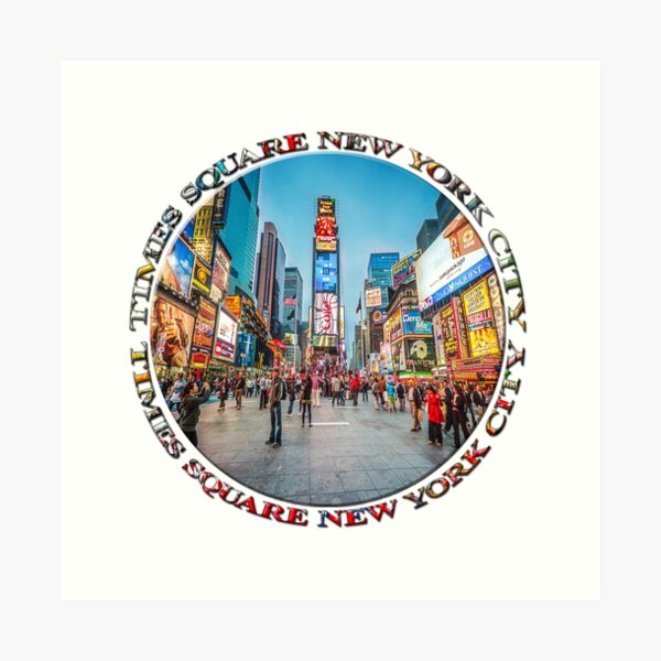 Times Square Sparkle (badge on white) Art Print