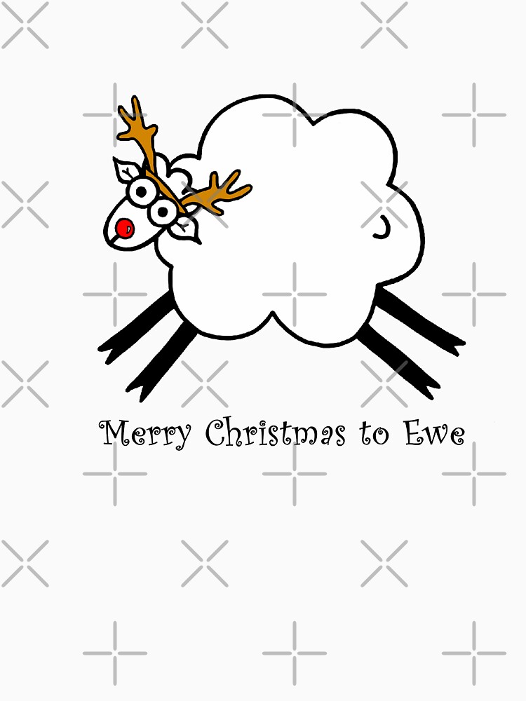 Merry Christmas to Ewe - Rudolph the Red-nosed Rein-sheep by AdrienneBody