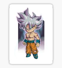 Pegatina ultra instinto chibi ! Goku pequeño fan art design illustration - design goku ultra instinto !