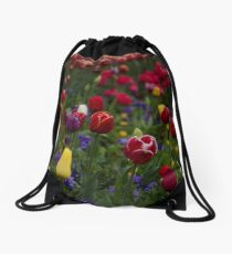 Sea of Tulips Drawstring Bag