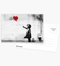 Postales Banksy - Chica con un globo