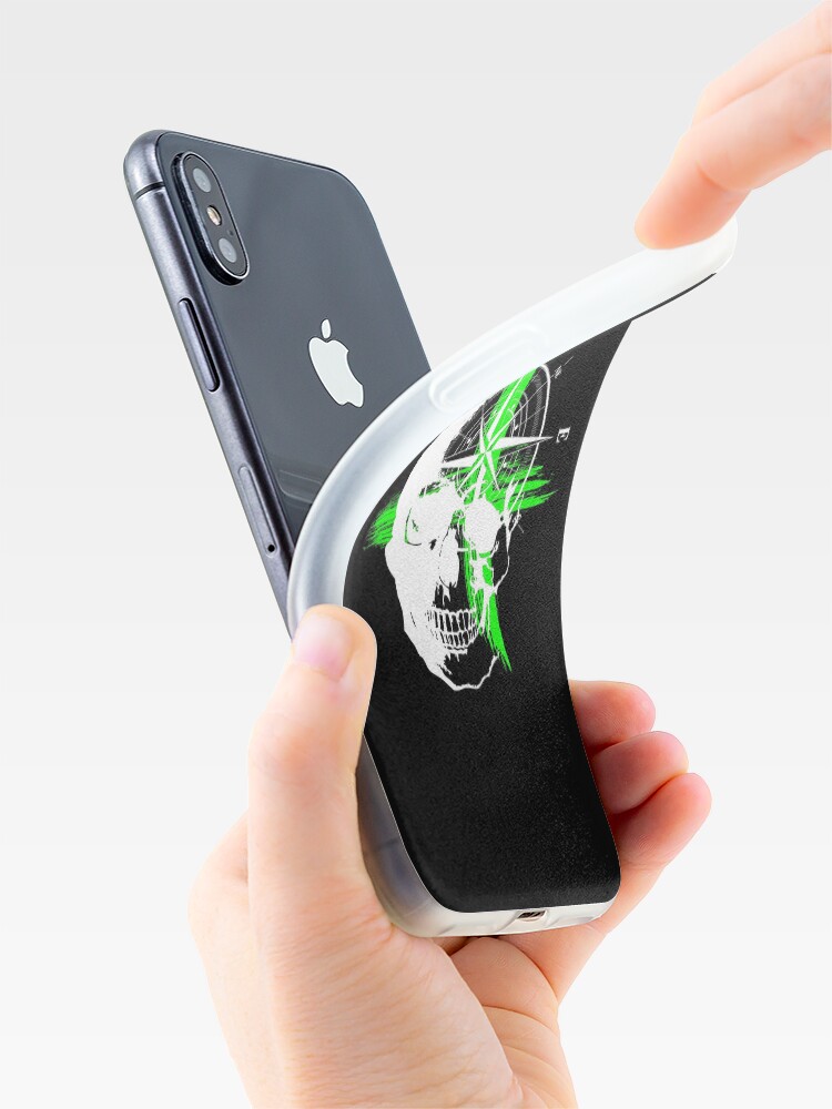 Alternate view of Skull compass tattoo style iPhone Case & Cover