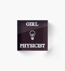 Girl Physicist Acrylic Block
