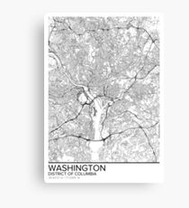 Washington map poster print wall art, District of Columbia gift printable, Home and Nursery, Modern map decor for office, Map Art, Map Gifts Canvas Print