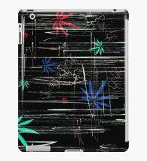 Bunte Marihuanablätter und -kratzer iPad-Hülle & Klebefolie