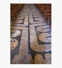 Chartres cathedral labyrinth Photographic Print