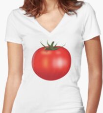 Tomato Women's Fitted V-Neck T-Shirt