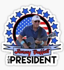 Jimmy Buffett Für den Präsidenten. Stimmen Sie Parrothead bei der Wahl der Vereinigten Staaten von 2020 ab! Sticker