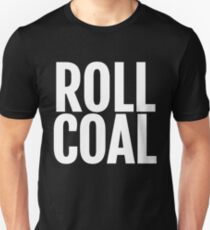 Roll Coal Large Text Diesel Power Fuel Slim Fit T-Shirt