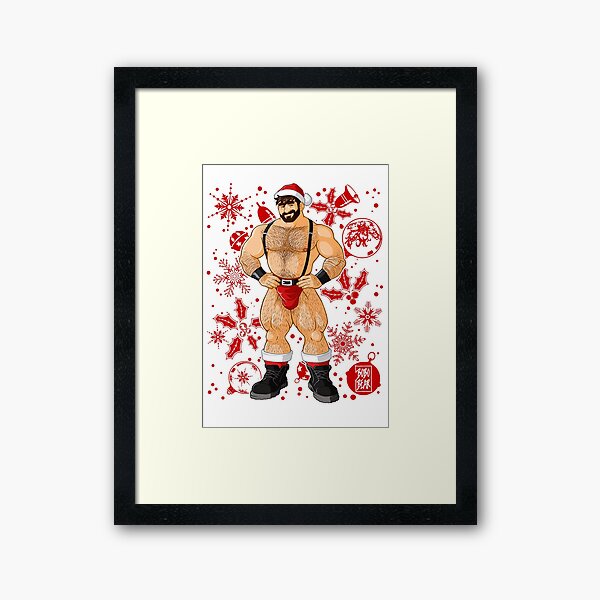 ADAM LIKES SANTA - RED XMAS Framed Art Print