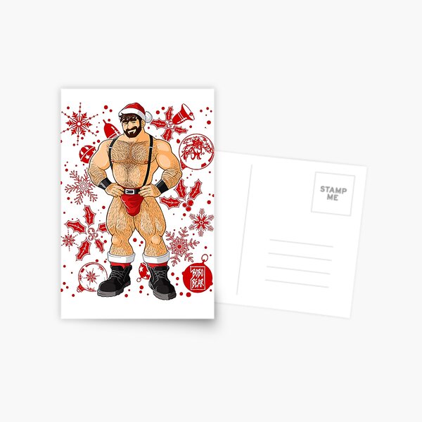 ADAM LIKES SANTA - RED XMAS Postcard