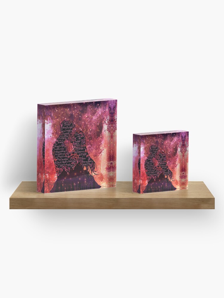Alternate view of I spent centuries... Queen of Shadows Acrylic Block