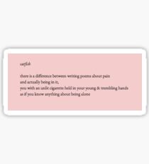 catfish poem Sticker