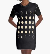Mondphasen T-Shirt Kleid