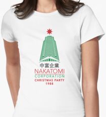 Nakatomi Corporation Christmas Party Tower Variant Women's Fitted T-Shirt