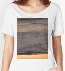 Pretty Pink and Orange Pacific Ocean Sea Waves Sunset II Women's Relaxed Fit T-Shirt